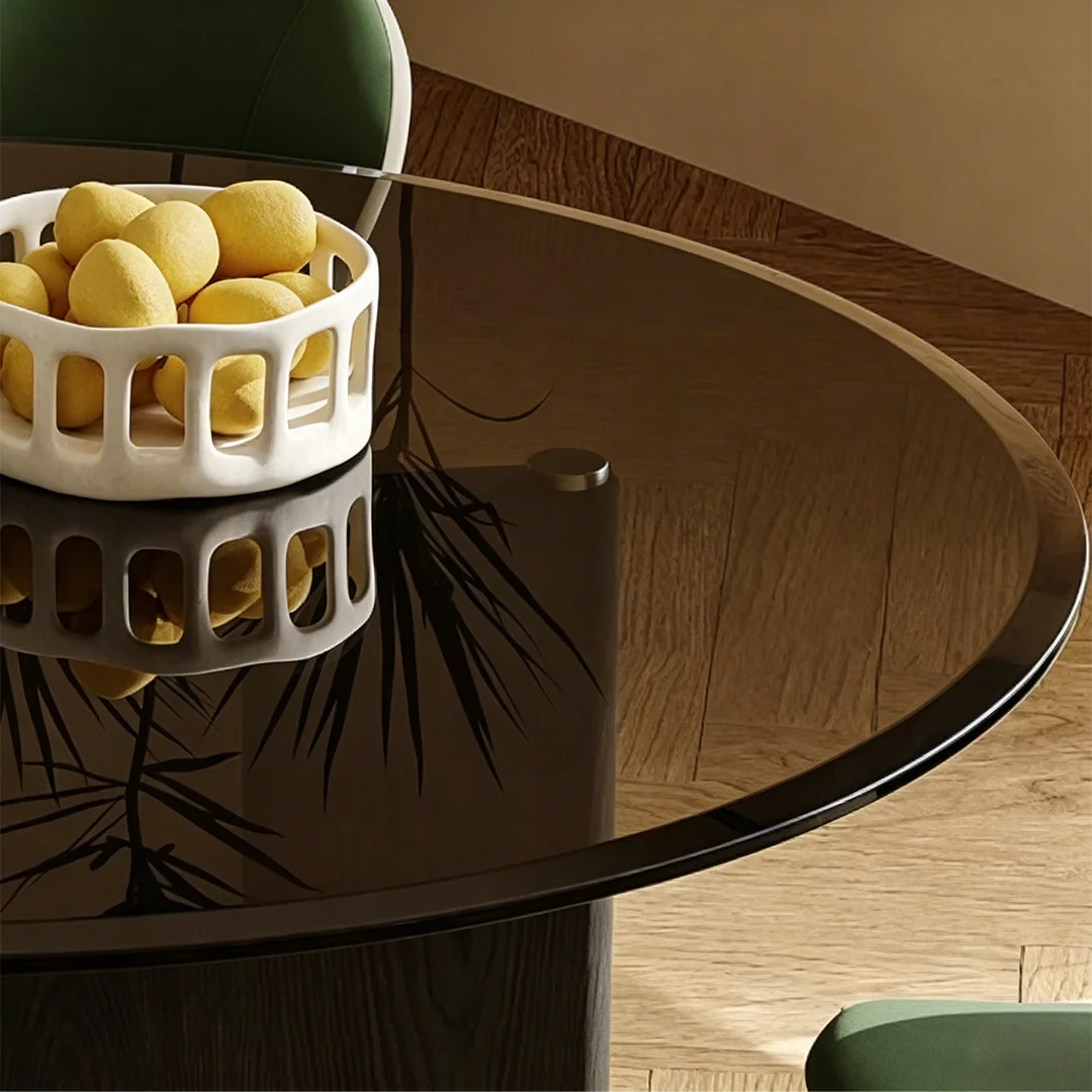 Tricia Dining Table, Black Glass Top - Image 6