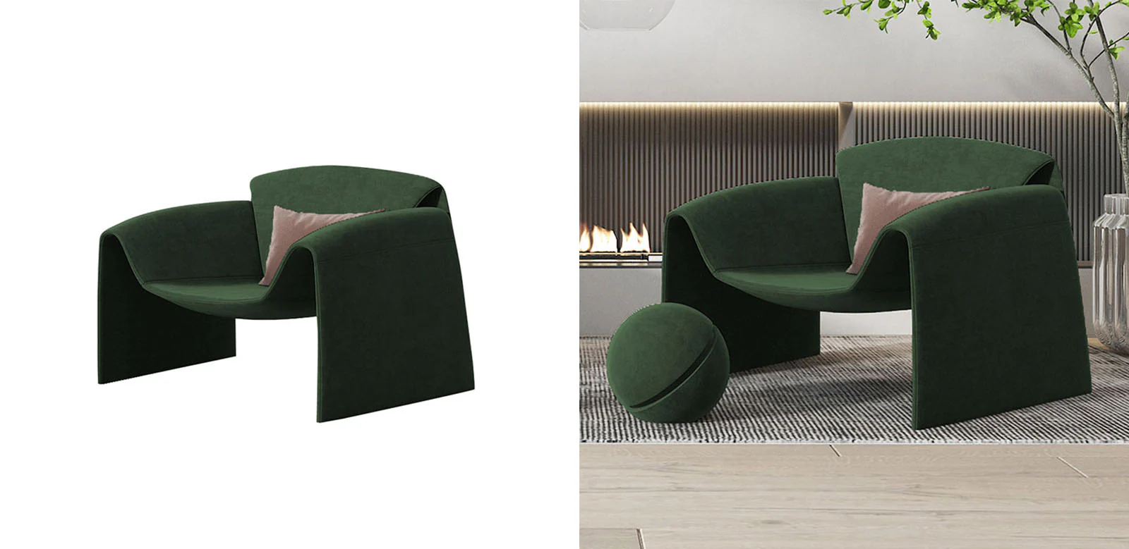 Ula Style Armchair, Boucle - Image 5