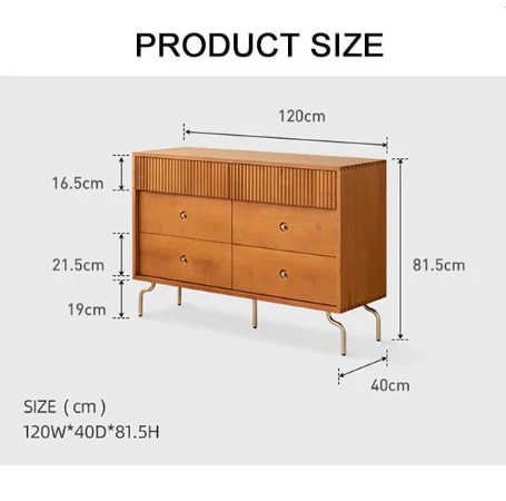 Una Drawer Sideboard, Cherry Wood - Image 6