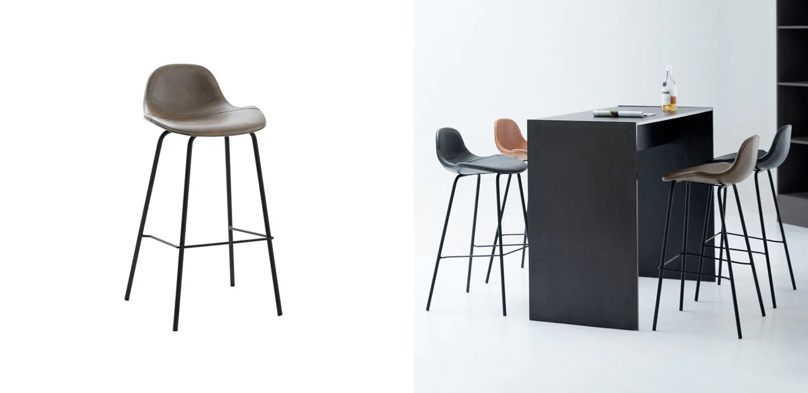 Upton Nordic Bar Stool, Leather - Image 5