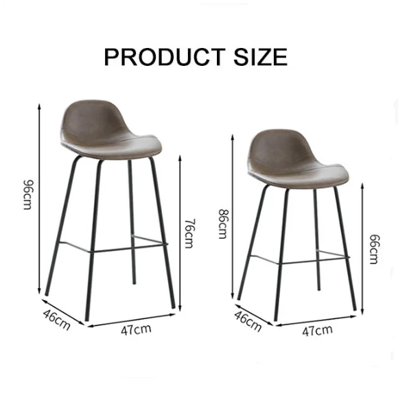 Upton Nordic Bar Stool, Leather - Image 7