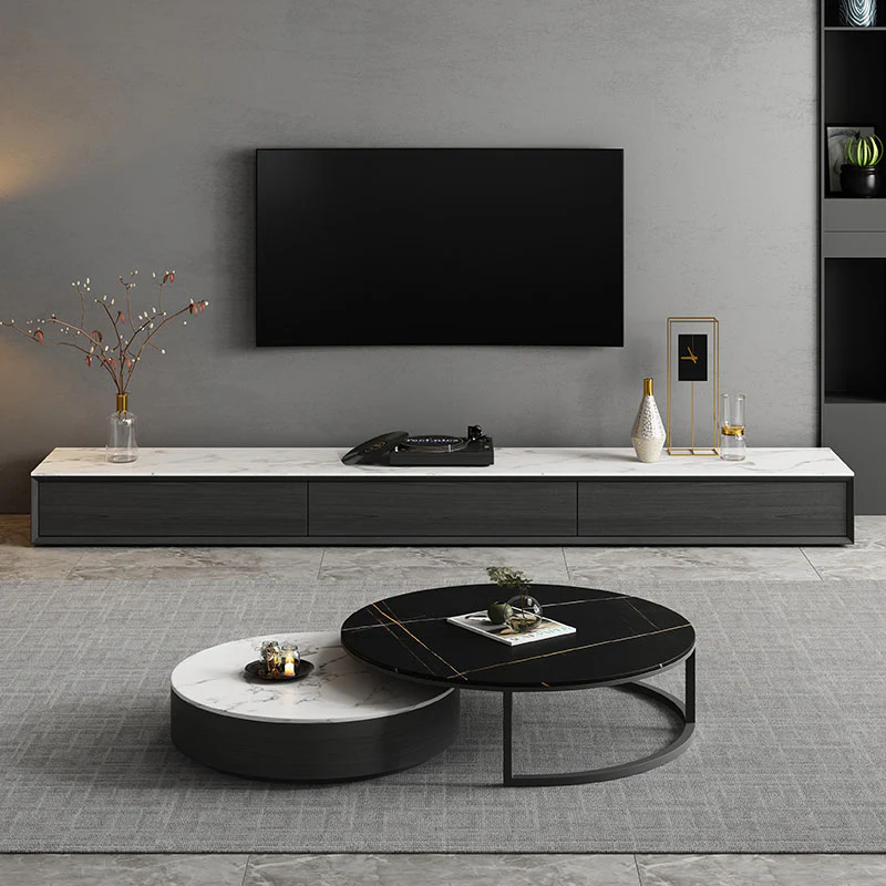Vasagle Living Room Set, Vasagle Nesting Coffee Table, Sintered Stone - Image 2