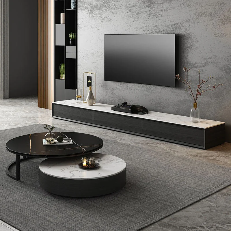 Vasagle Living Room Set, Vasagle TV Stand With Coffee Table, Sintered Stone - Image 2