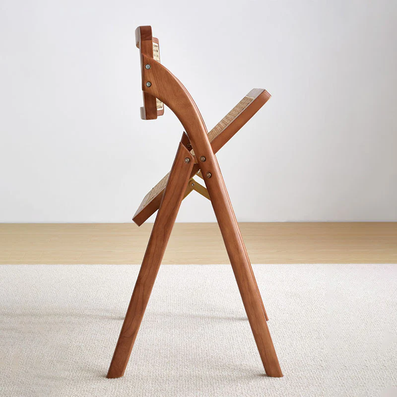 Vera Foldable Rattan Dining Chair, Rubber Wood - Image 4