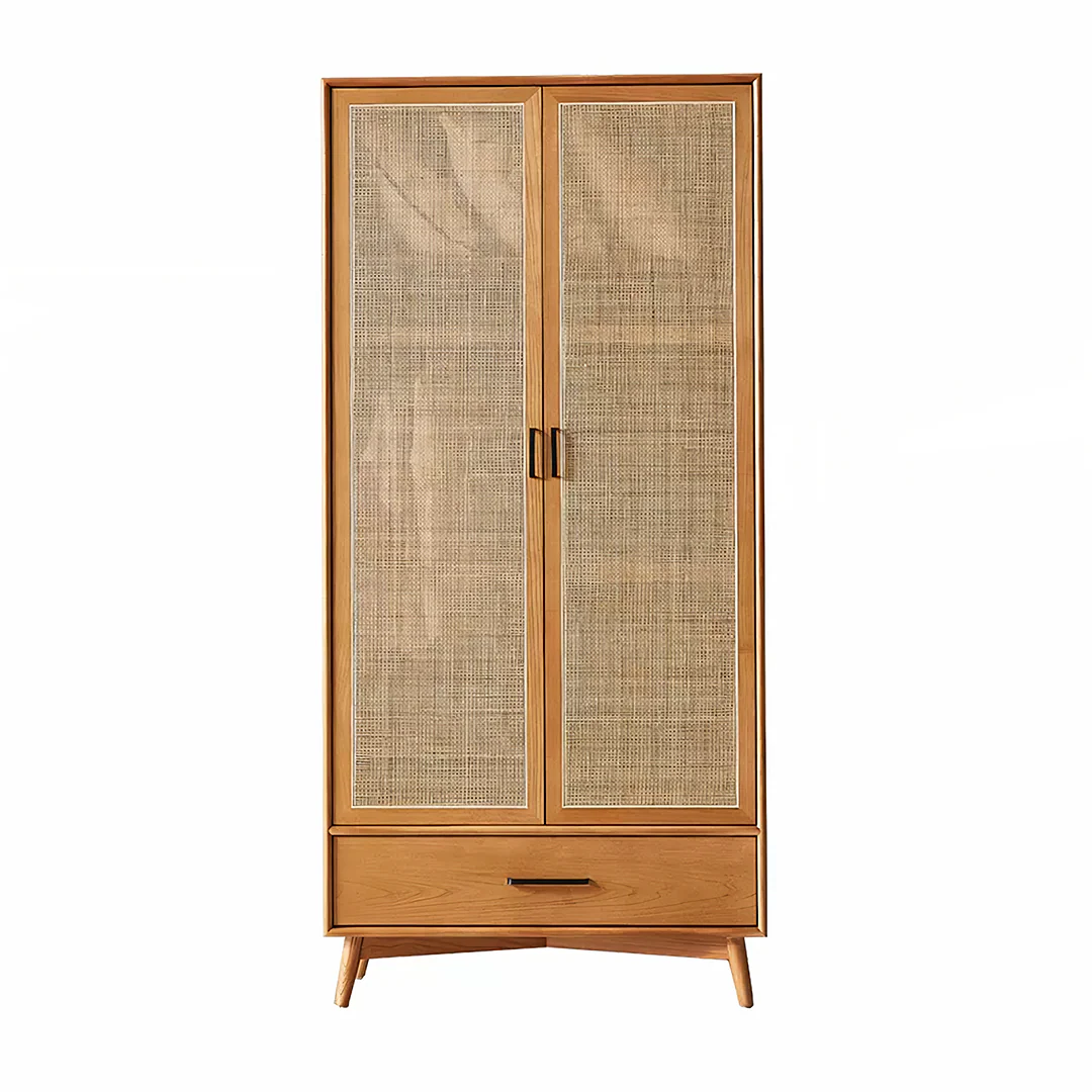 Vernon Rattan Wardrobe, Solid Wood - Image 4