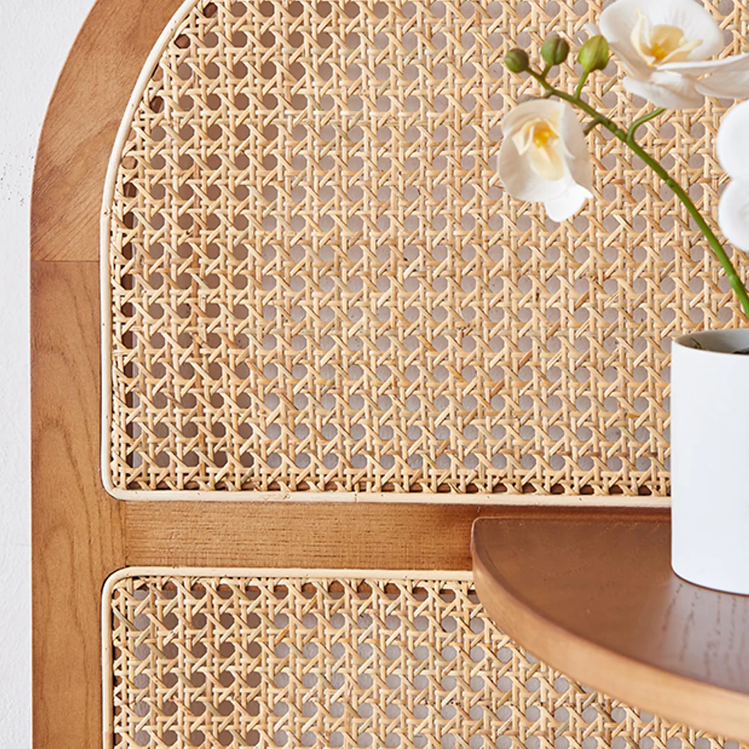 Vicente Triangle Bookshelf, Rattan - Image 8