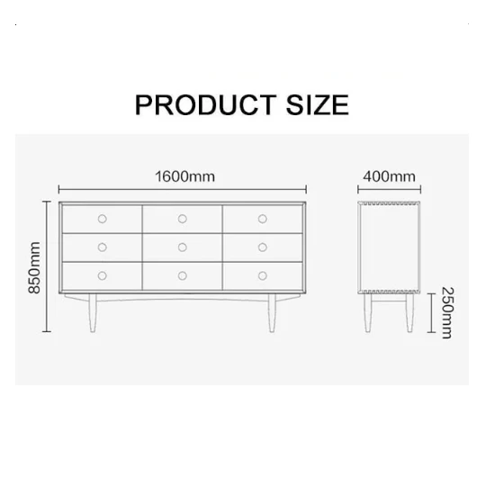 Viv Drawer Cabinet, Solid Wood - Image 6