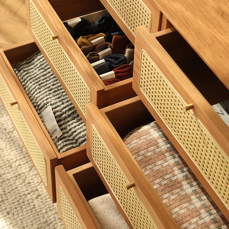 Vivian Cabinet, Rattan & Wood - Image 4