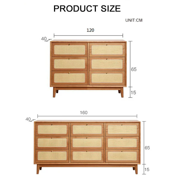 Vivian Cabinet, Rattan & Wood - Image 9