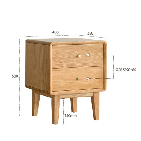Waktravel Bedside Table, Solid Wood - Image 4
