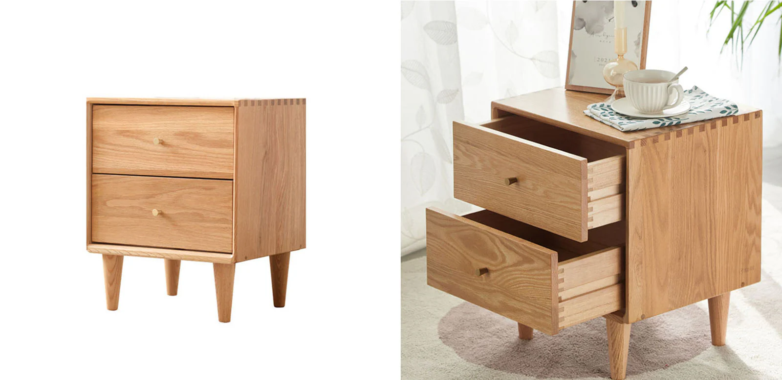 Waktravel Bedside Table, Solid Wood - Image 6