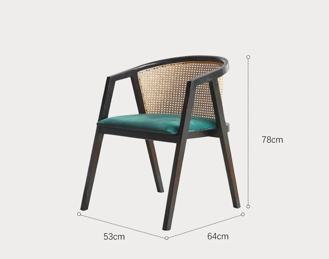 Waldron Rattan Dining Table Set, Solid Wood & Rattan - Image 11