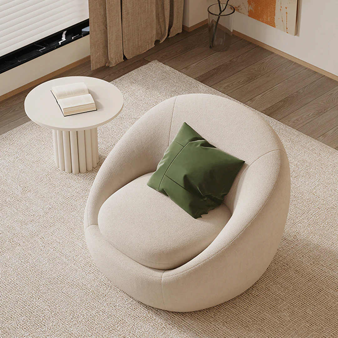 Watanabe Round Lounge Chair, Green Or White - Image 6