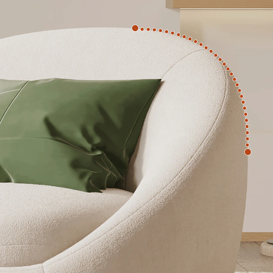 Watanabe Round Lounge Chair, Green Or White - Image 7
