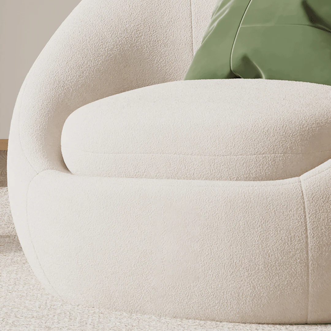 Watanabe Round Lounge Chair, Green Or White - Image 8