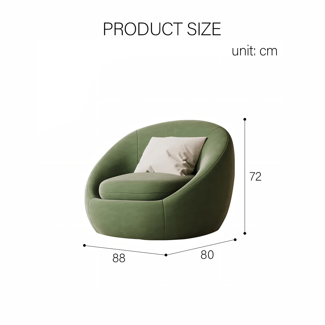 Watanabe Round Lounge Chair, Green Or White - Image 9