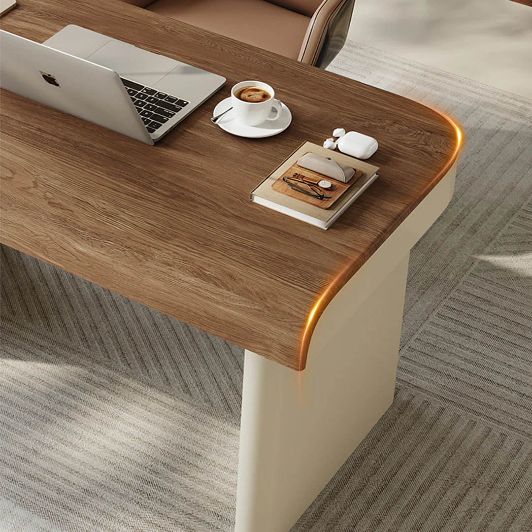 Watson Office Desk With Drawers, Solid Wood - Image 6
