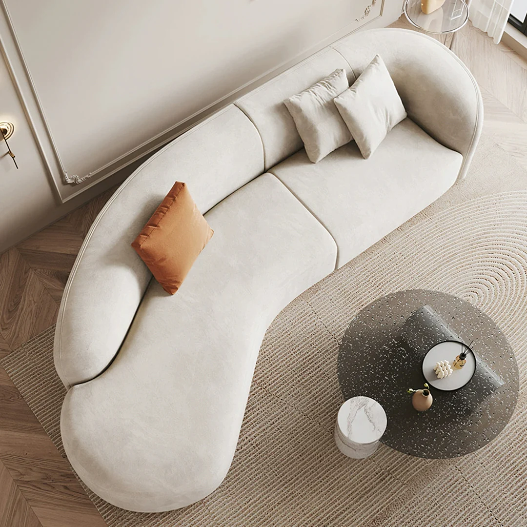 Welby Three Seater, Four Seater Curved Sofa, Velevt - Image 3