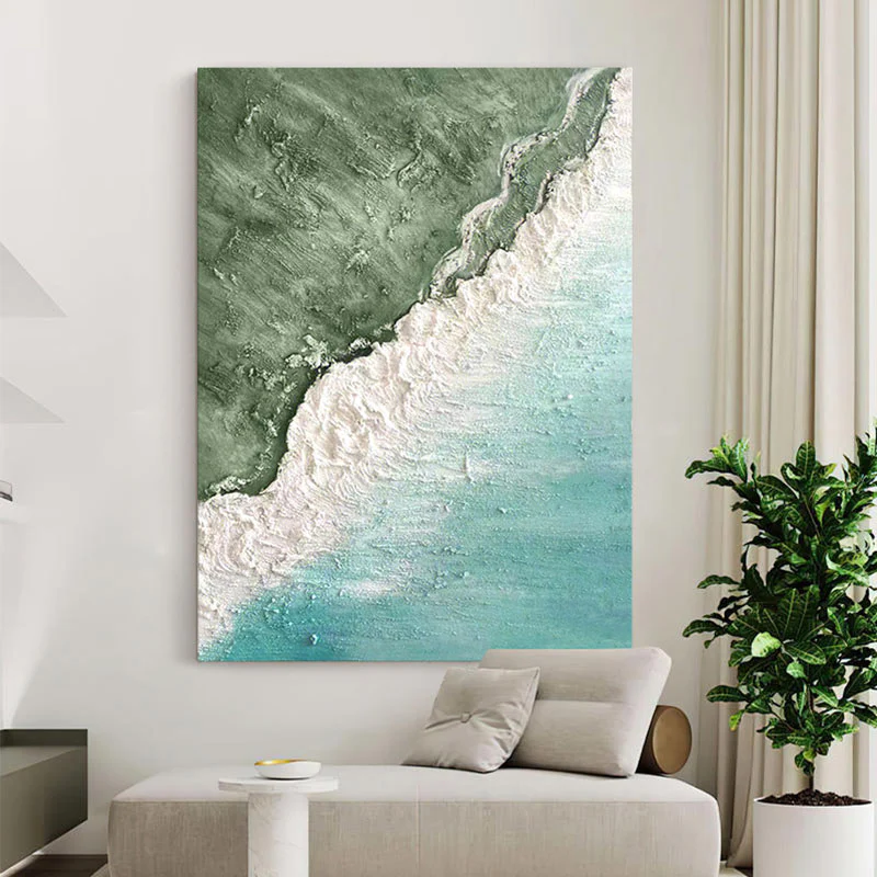 White Coastline Framed Wall Art Print Multiple Size - Image 3