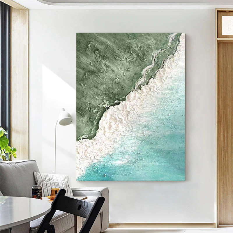 White Coastline Framed Wall Art Print Multiple Size - Image 4