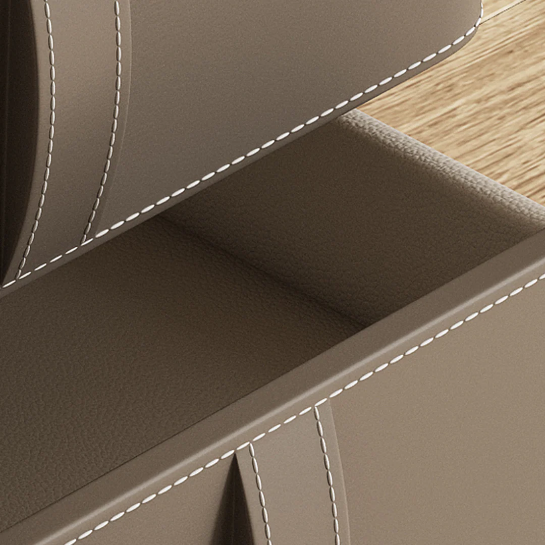 Yano Bedside Table, Solid Wood, Brown - Image 4