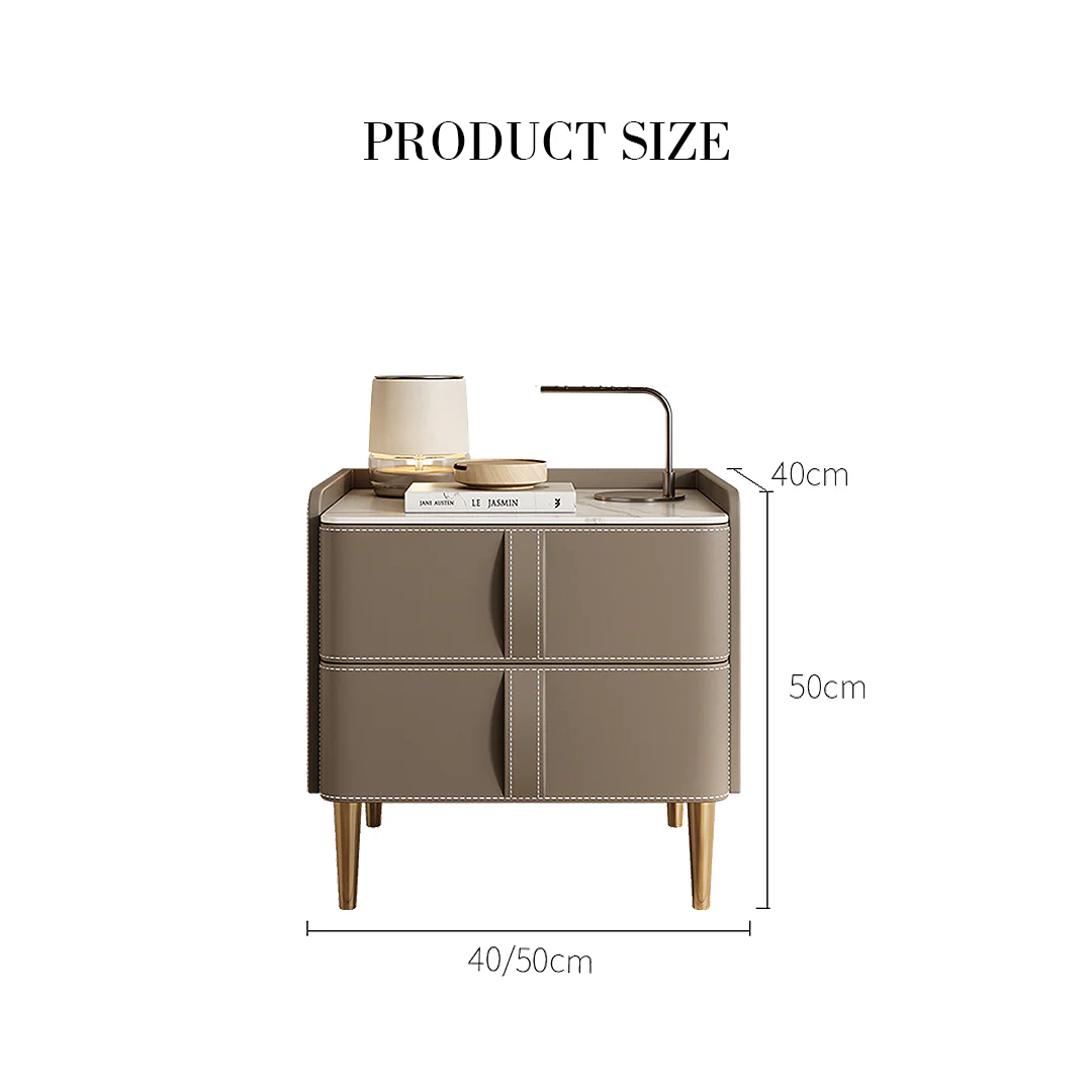 Yano Bedside Table, Solid Wood, Brown - Image 6