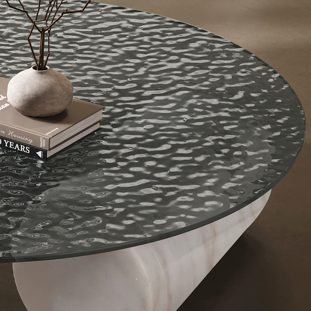 Yetta Art Deco Coffee Table, Black Glass - Image 5