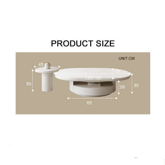 Yoho Coffee Table Set, Cream - Image 6