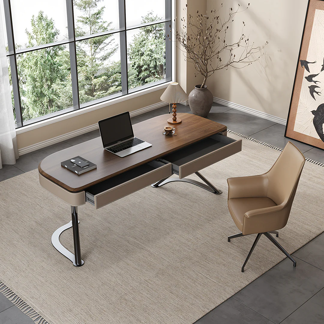 Yuna Office Desk With Storage & Office Chair - Image 3