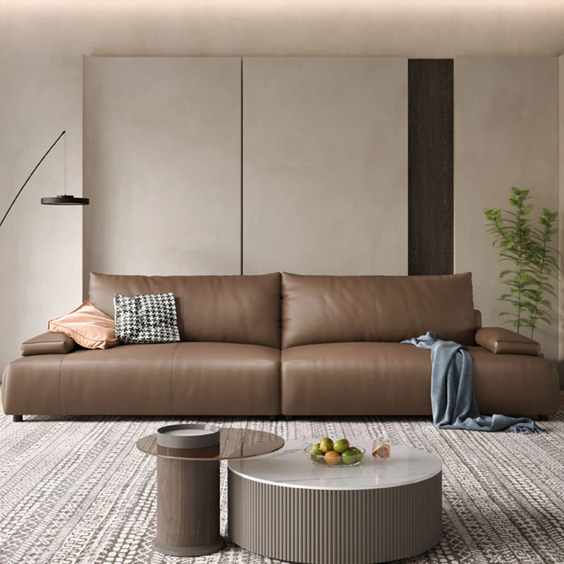 Zane Two Seater Sofa, Three Seater Sofa, Real Leather - Image 2