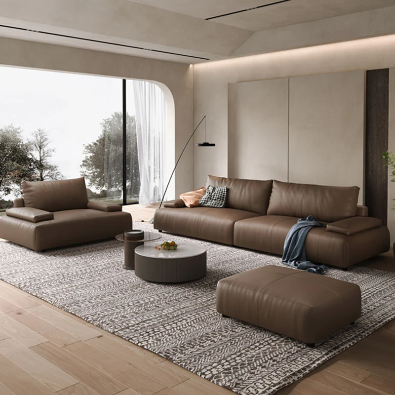Zane Two Seater Sofa, Three Seater Sofa, Real Leather - Image 4