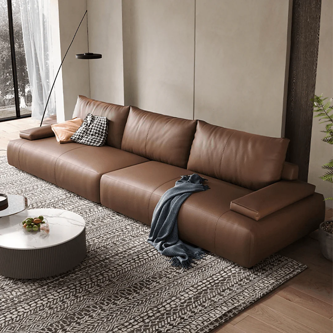 Zane Two Seater Sofa, Three Seater Sofa, Real Leather - Image 6