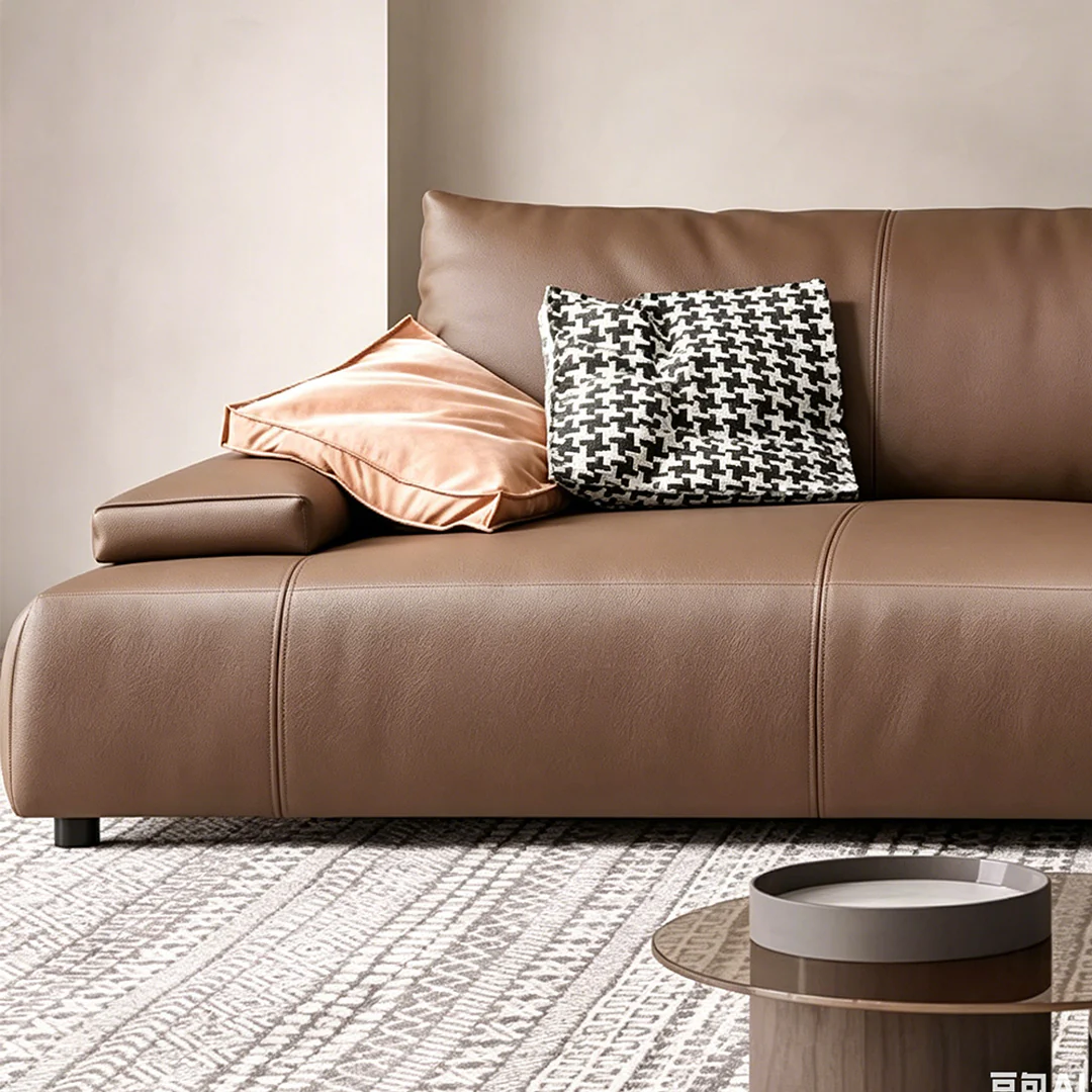 Zane Two Seater Sofa, Three Seater Sofa, Real Leather - Image 9