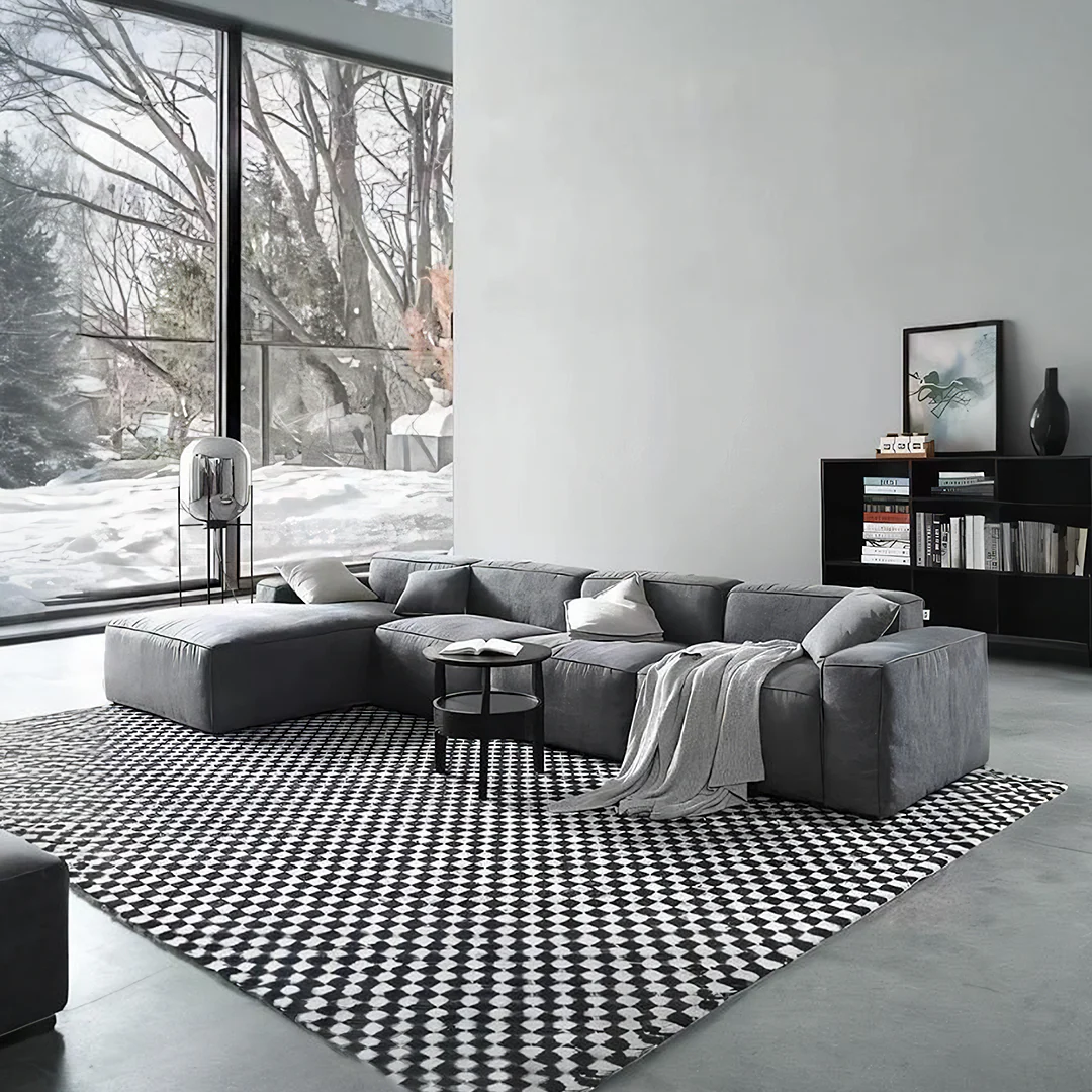 Zavia Three Seater Corner Sofa, Linen
