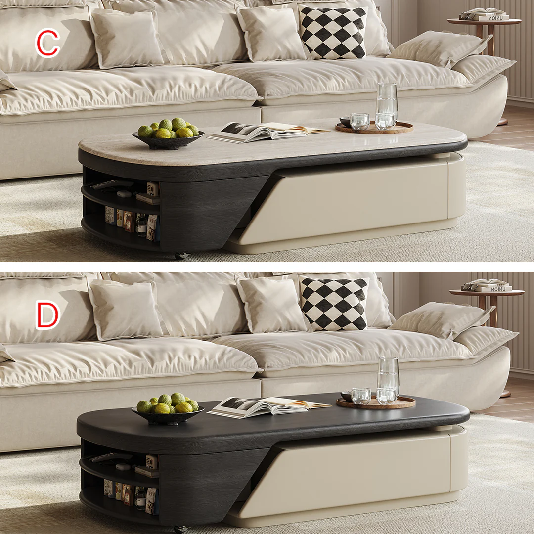 Zubair Oval Extendable Coffee Table With Storage - Image 8
